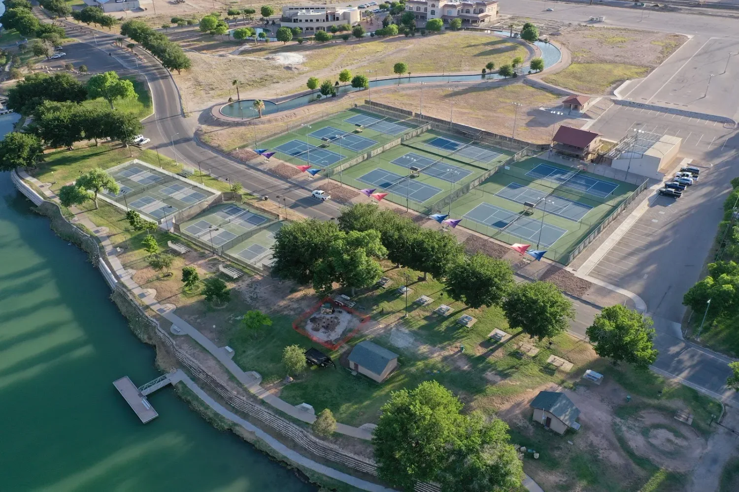 Pickleball courts at Lake Carlsbad Tennis And Racquetball Complex