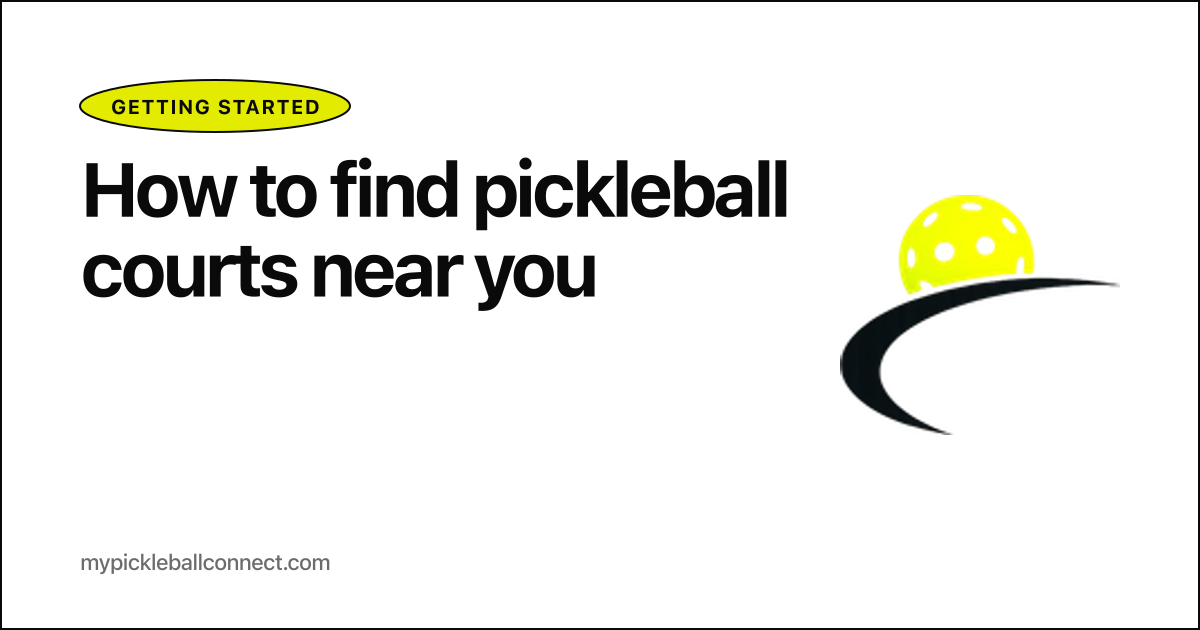 How to find pickleball courts near you