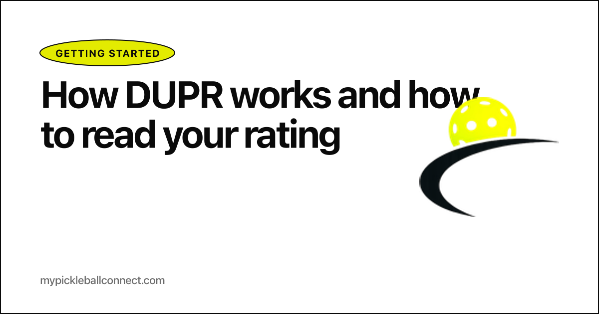 How DUPR works and how to read your rating