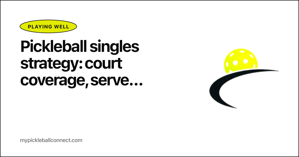 Pickleball singles strategy: court coverage, serve patterns, and the fitness reality